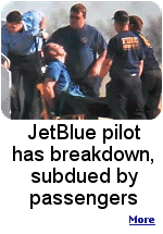 A JetBlue flight captain had to be tackled by passengers after he ran up and down a packed flight screaming about "terrorism" and "al Qaeda" in a terrifying mid-air outburst.